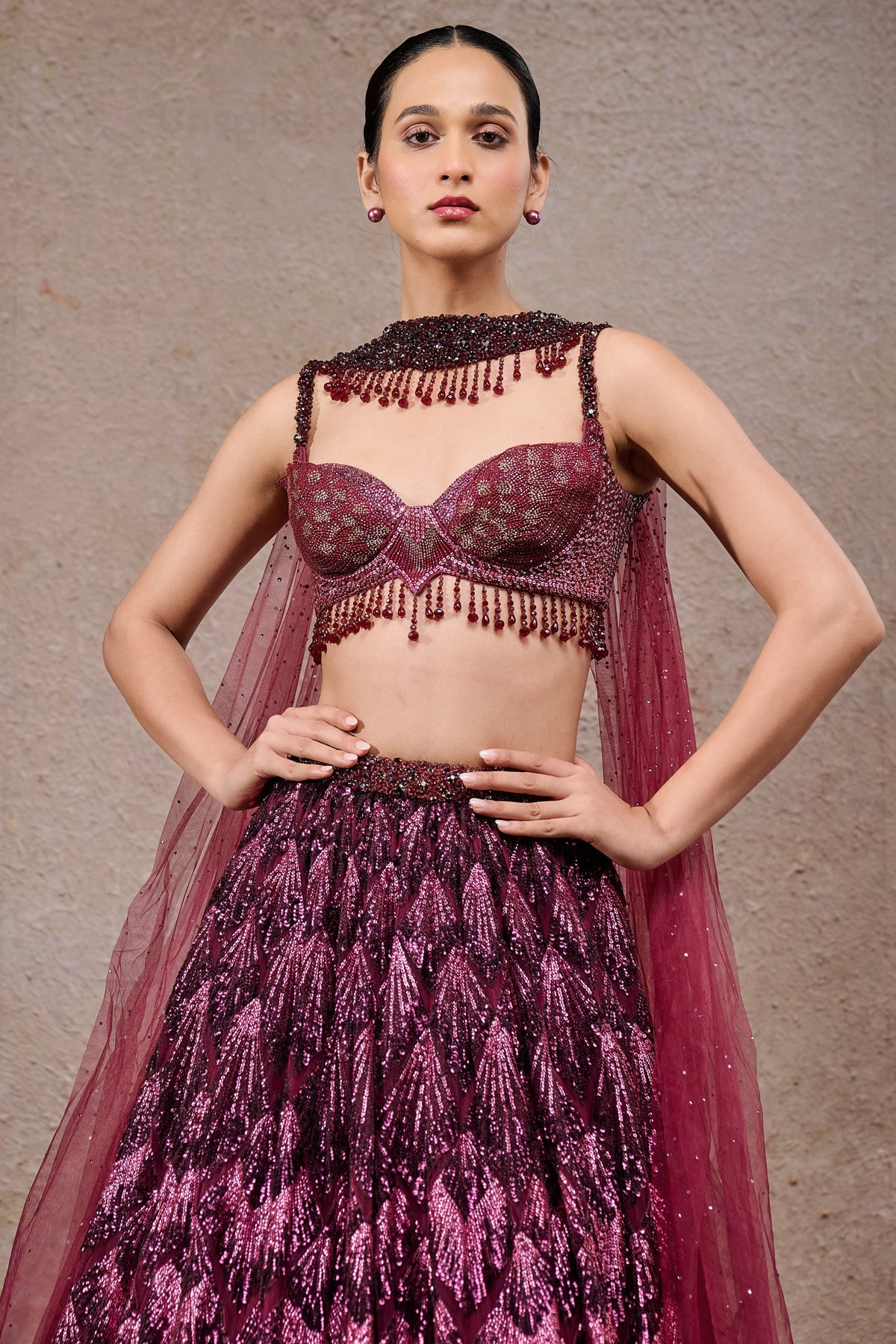 Golden Light Sequin Embroidered Lehenga