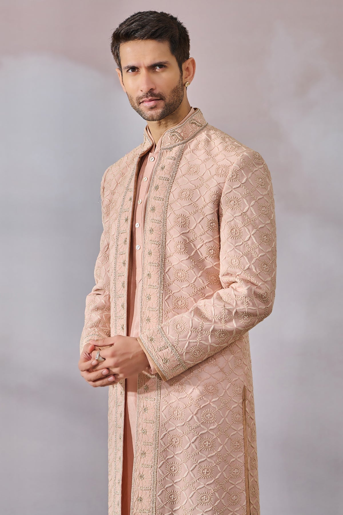 SOL Sherwani Kurta Churidar - Only Sherwani