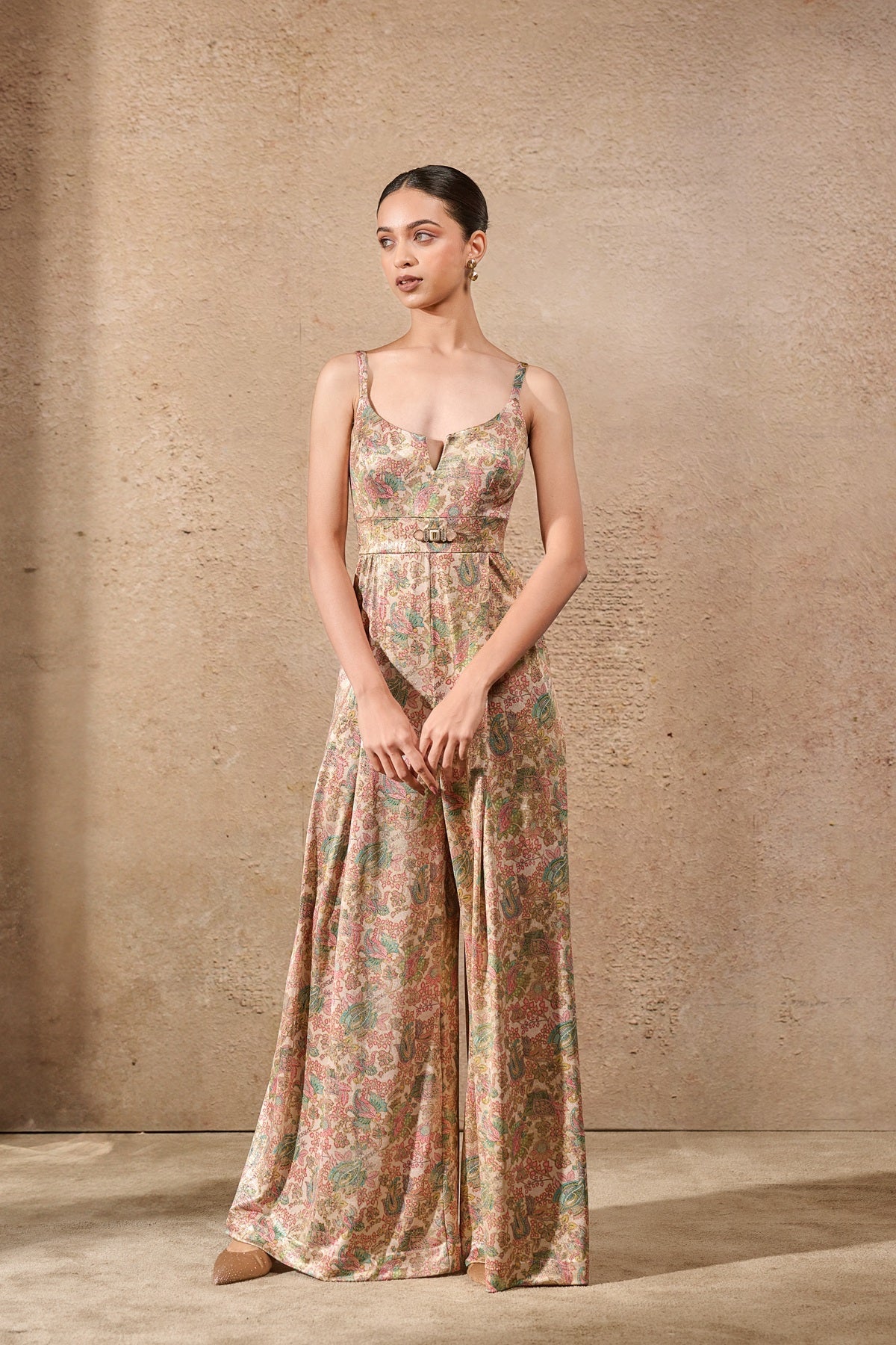 Hand Embroidered Floral Jumpsuit