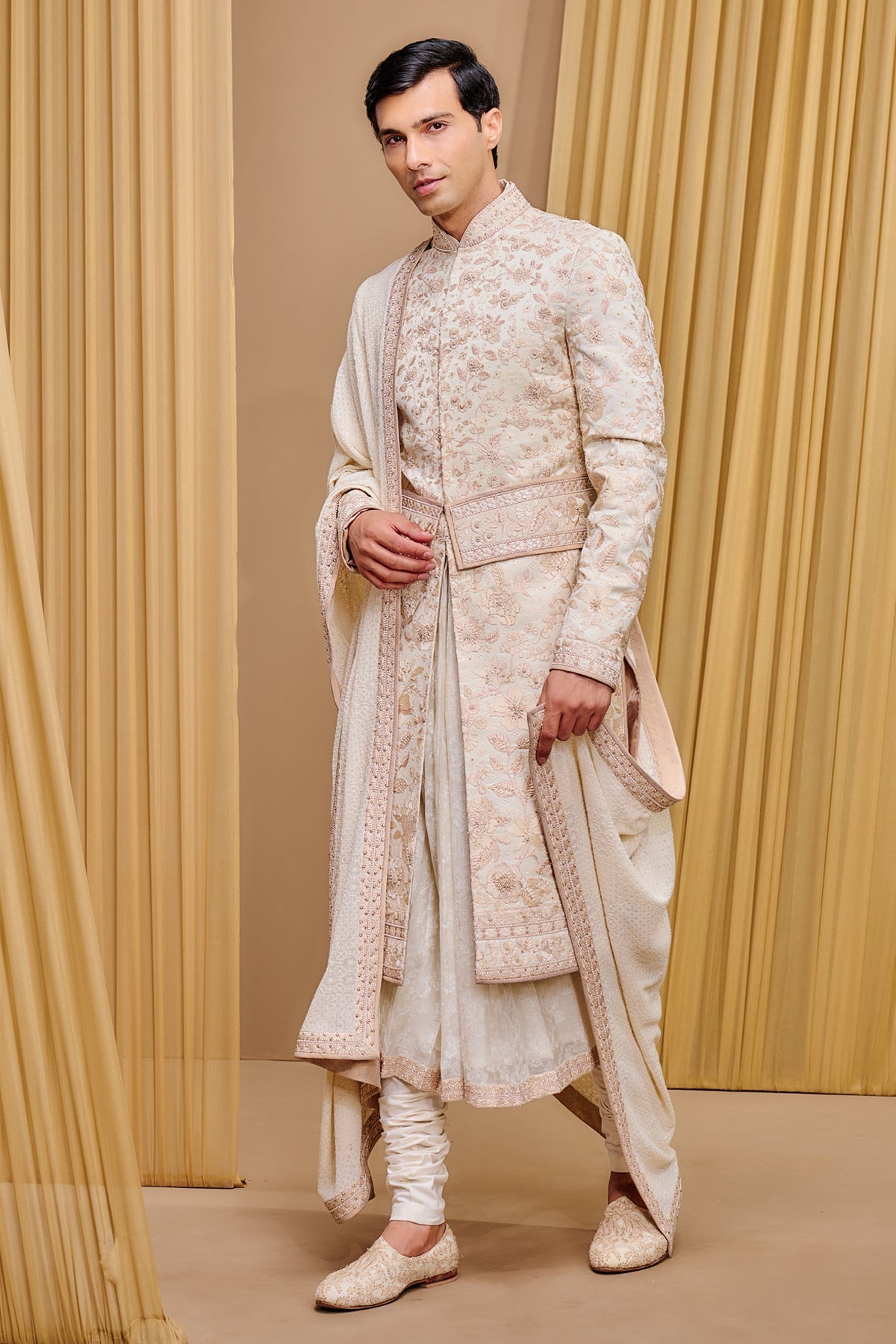 Otherworldly Classic Floral Sherwani Set - Only Sherwani
