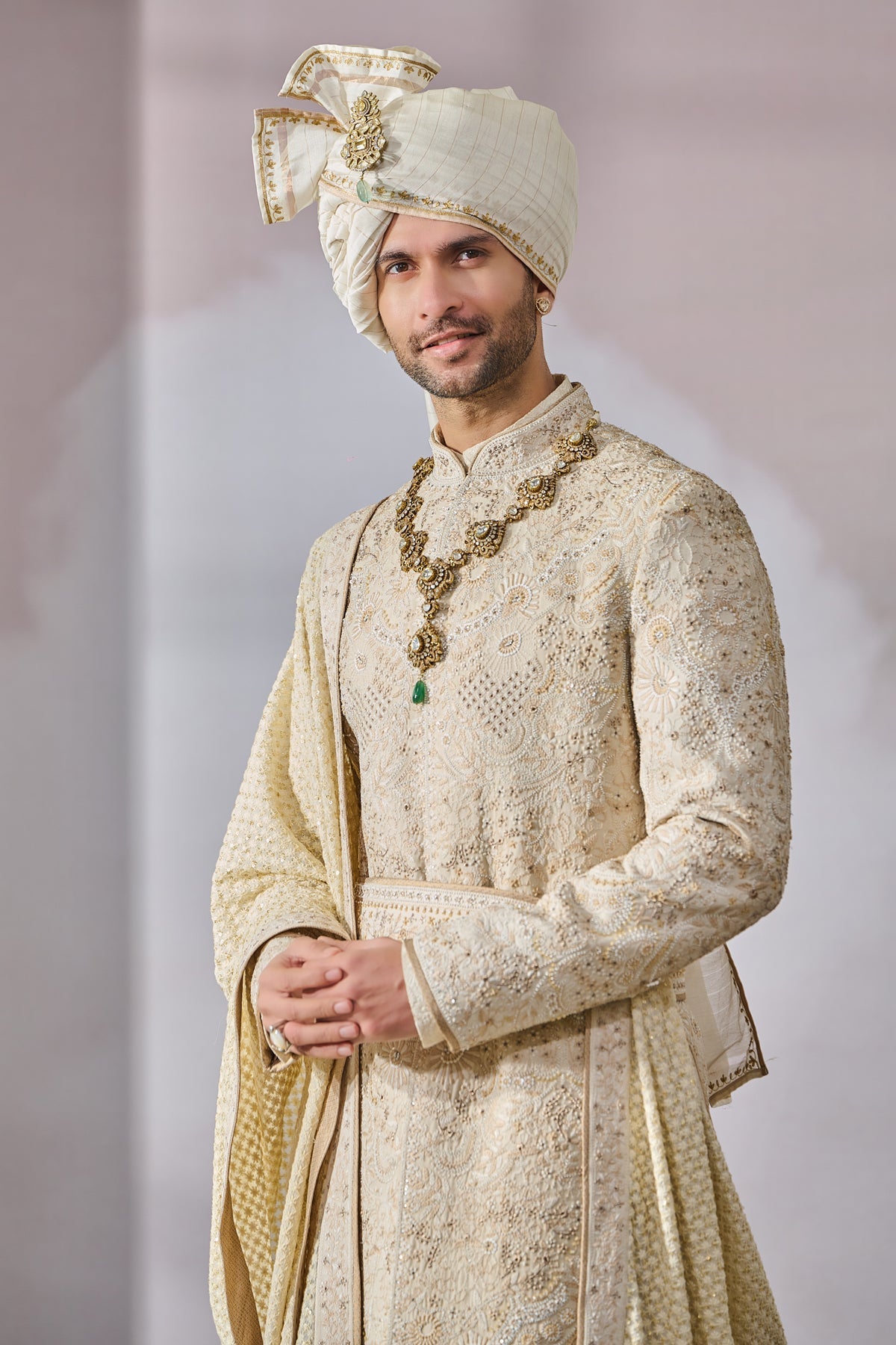Sherwani Kurta Salwar Kamarbandh Stole Safa Jutti Fabric