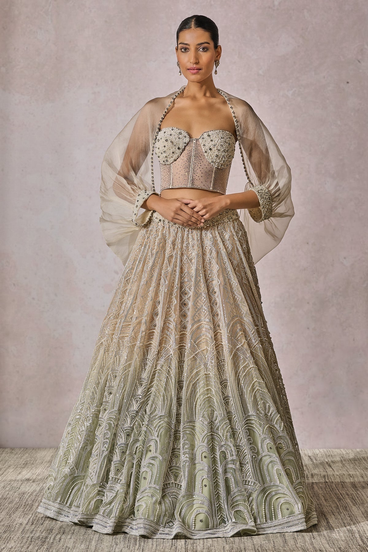 SOL Bustier Shirt Lehenga