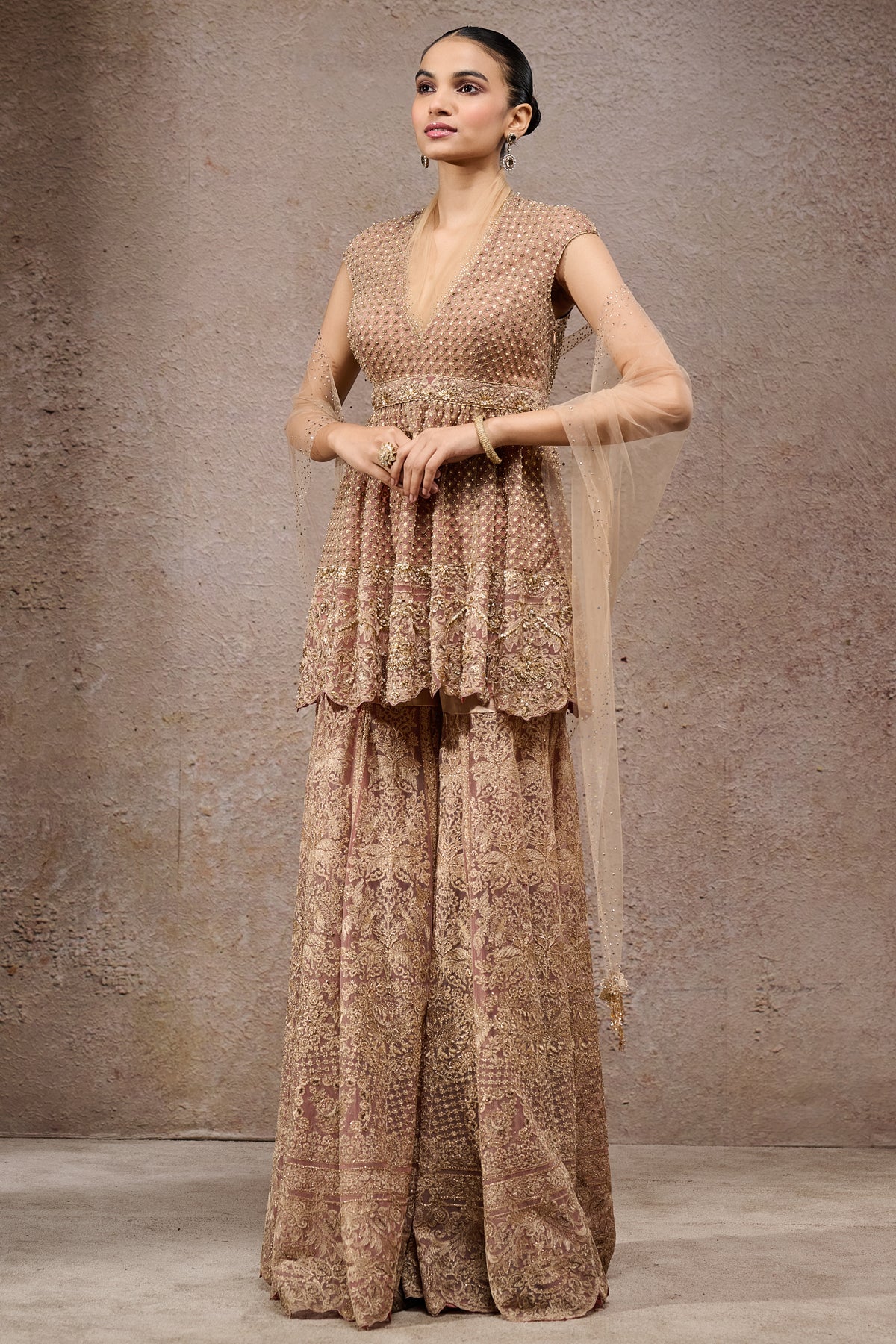 Mughal Embroidered Sharara