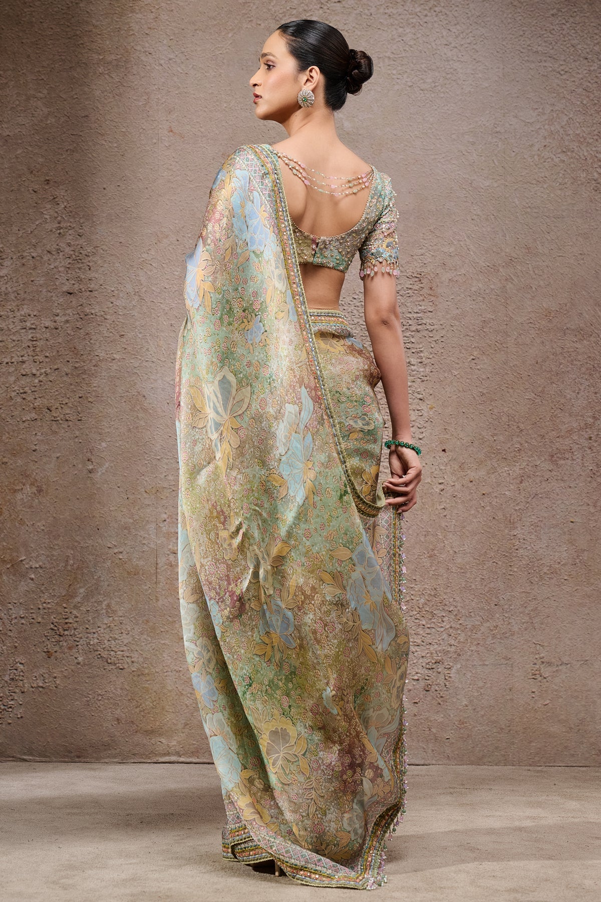 Floral Organza Saree
