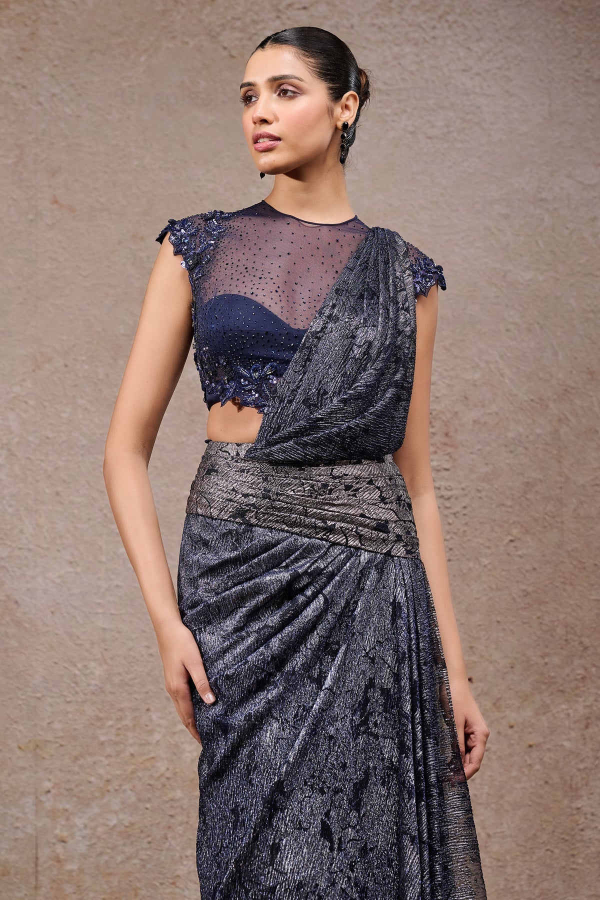 Concept Saree With Embroidered Blouse
