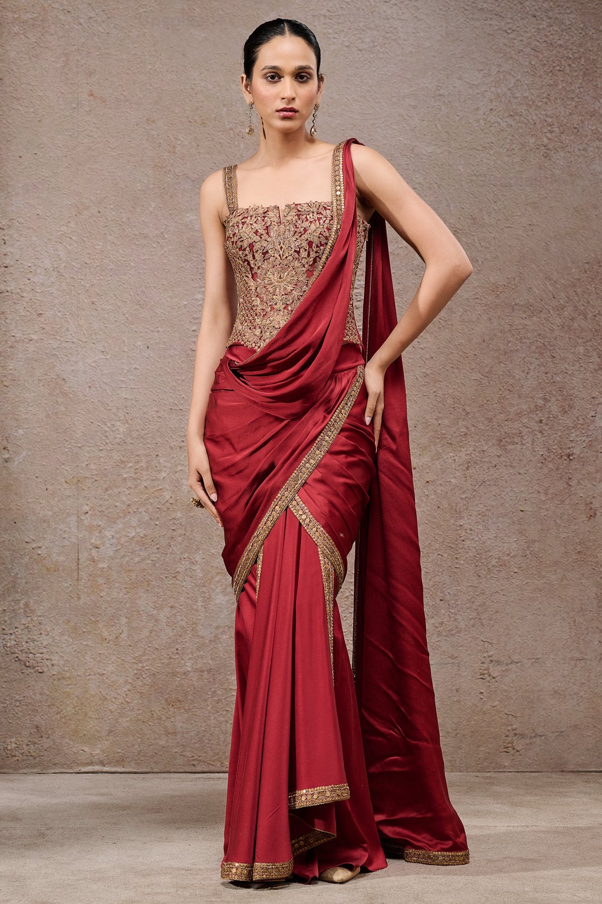 Corset, Drape And Cape Co Ord Set