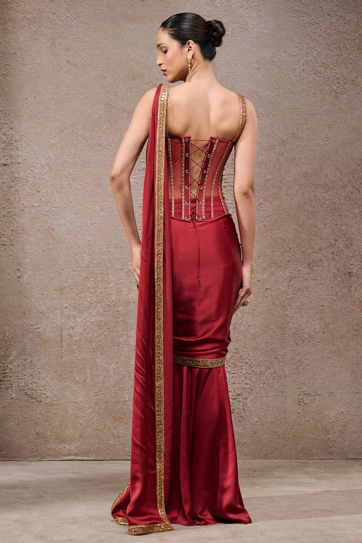 Corset, Drape And Cape Co Ord Set