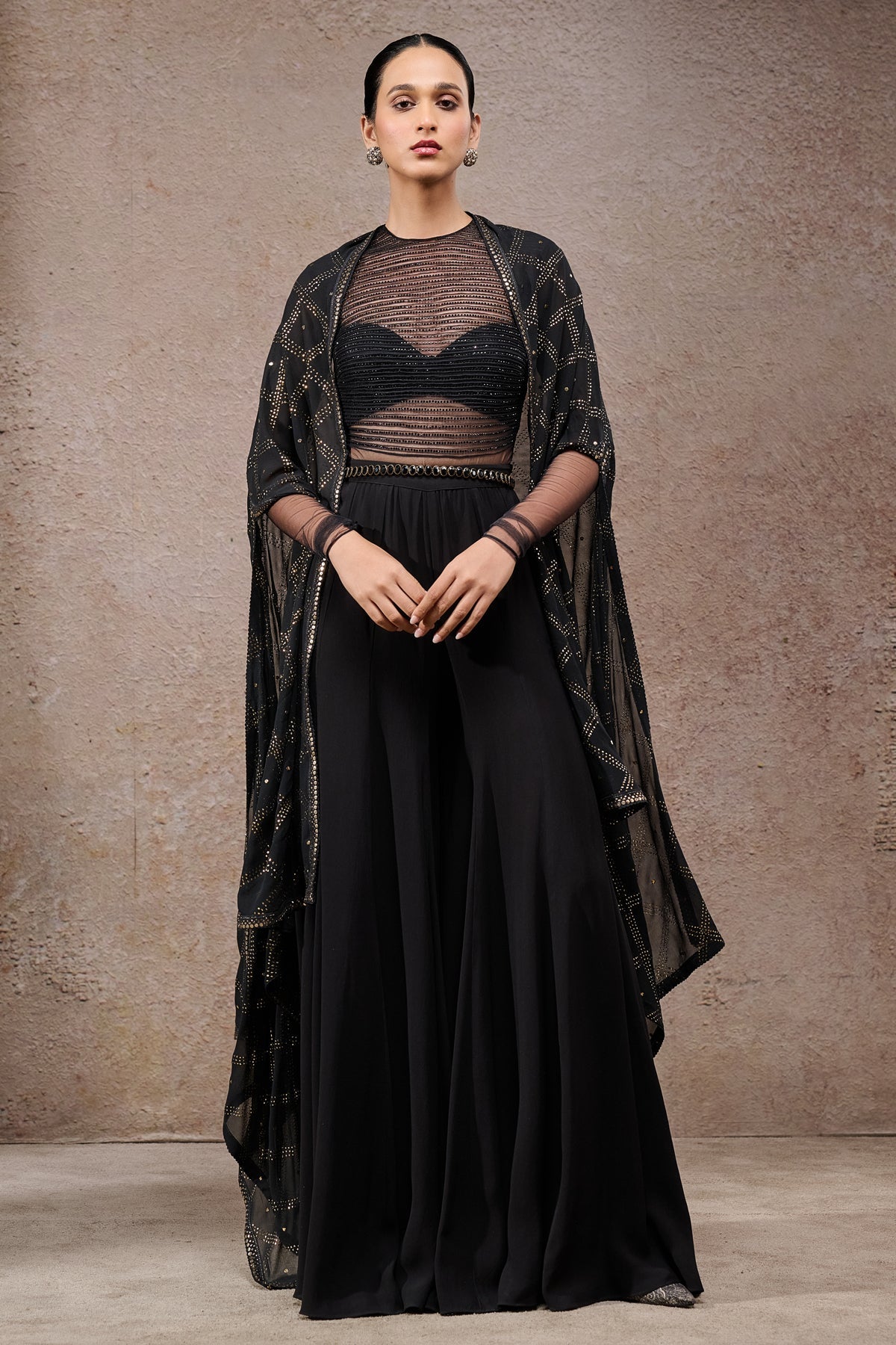Mukaish Cape Set