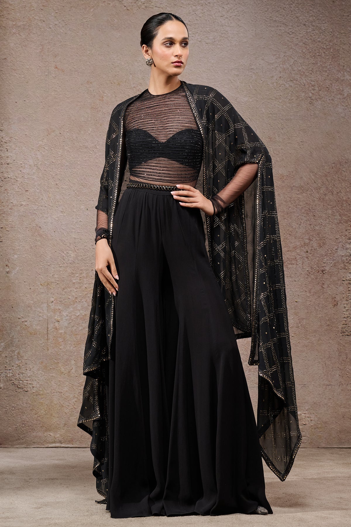 Mukaish Cape Set