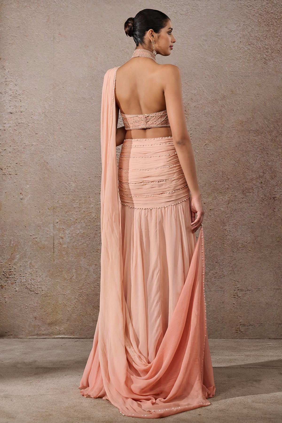 Languid Summer Ombre Pearl Concept Saree