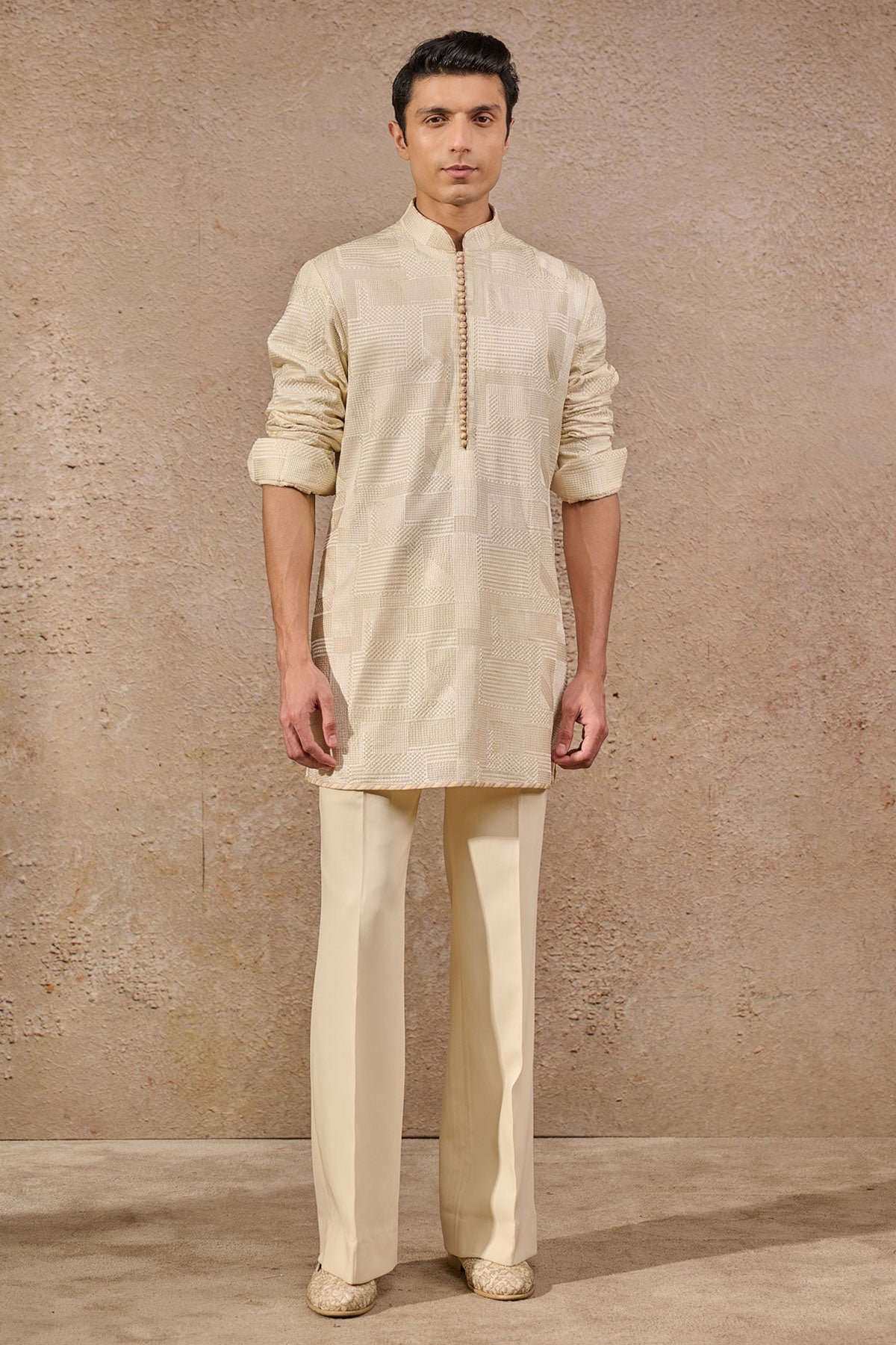 Languid Summer Abstract Resham Embroidered Bandhgala - Only Bandhgala