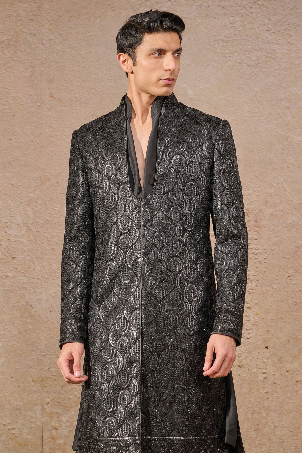 Tonal Sequin Cocktail Sherwani