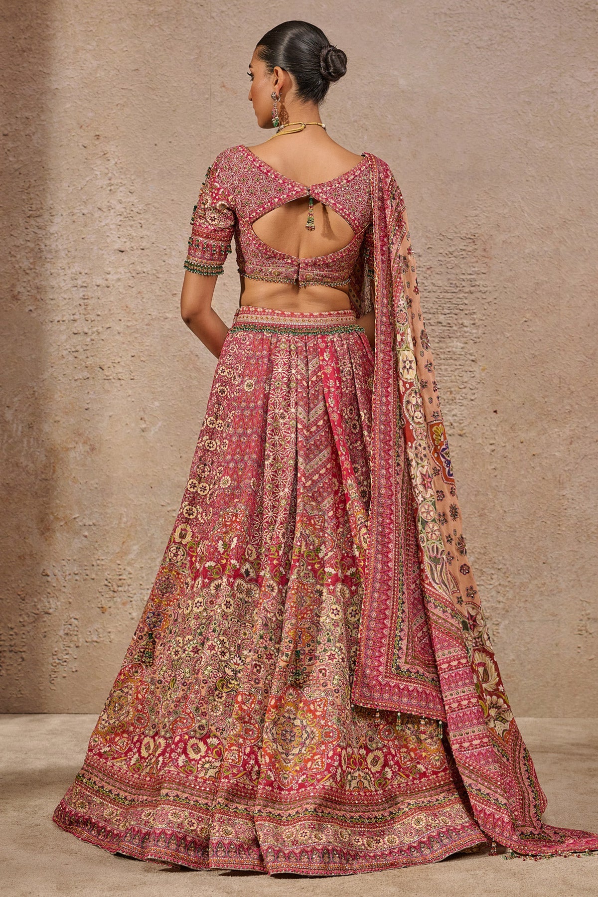 Kashida Embroidered Bridal Lehenga