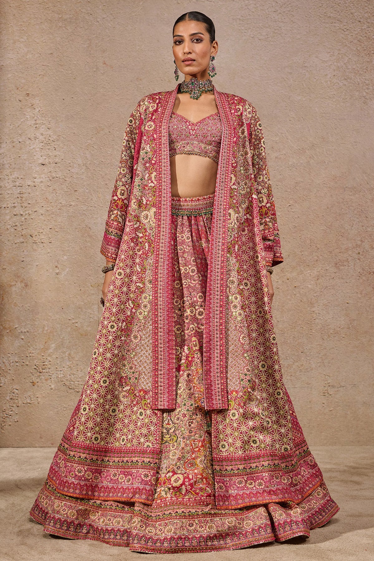 Kashida Embroidered Bridal Lehenga