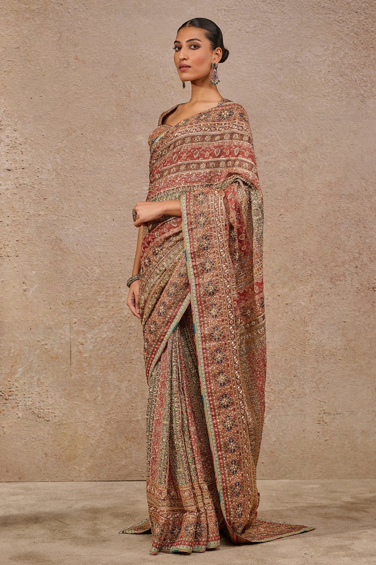 Kashida Hand Embroidered Saree