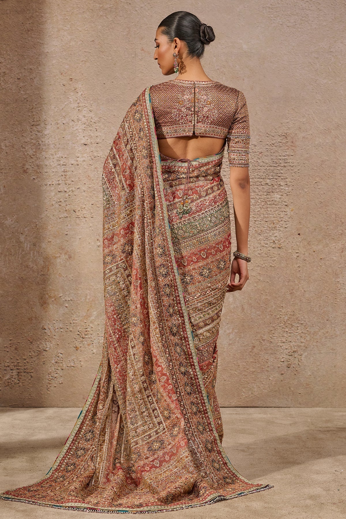 Kashida Hand Embroidered Saree