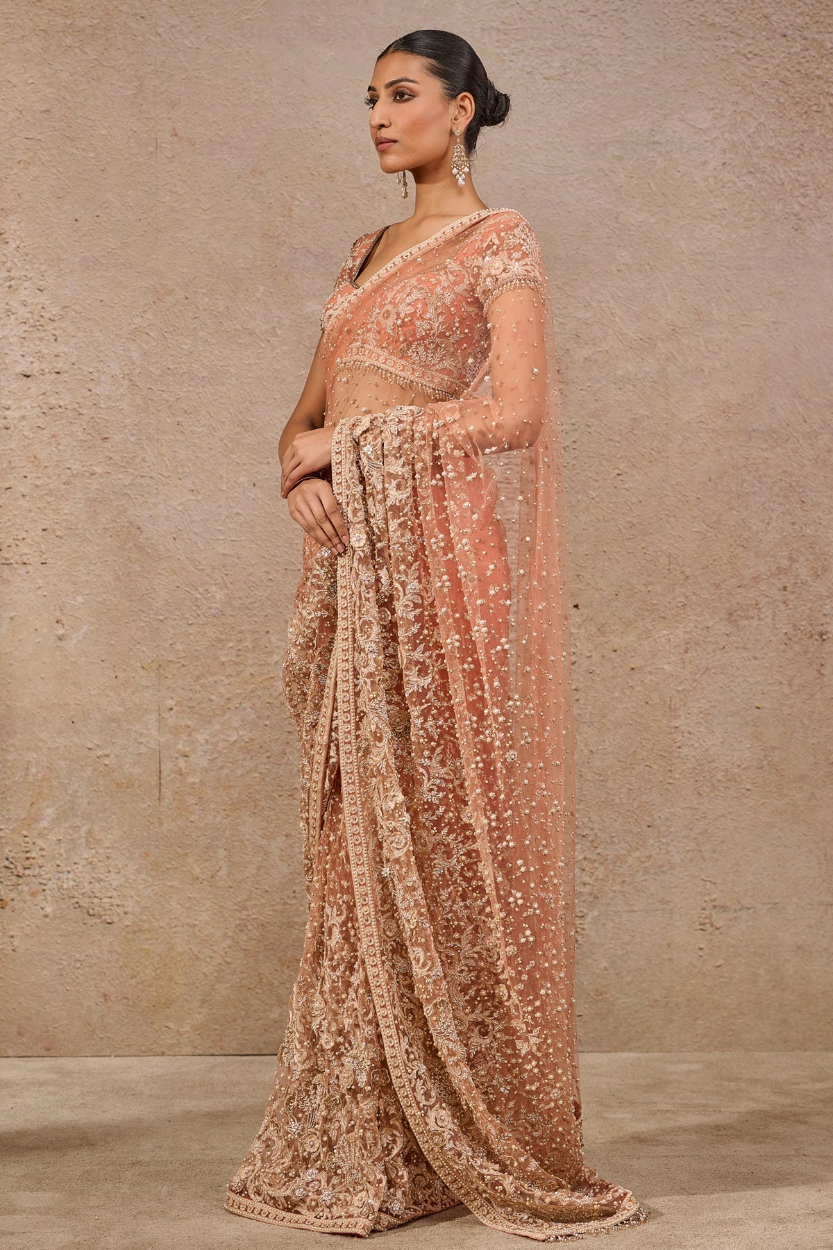 Languid Summer Resham Embroidered Floral Saree - Only Saree