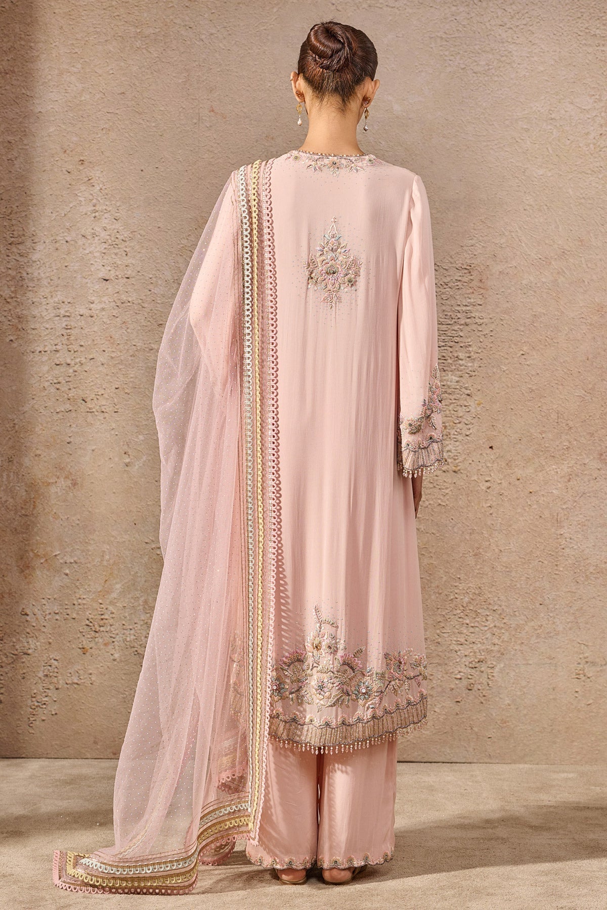 Languid Summer Floral Embroidered Suit Set