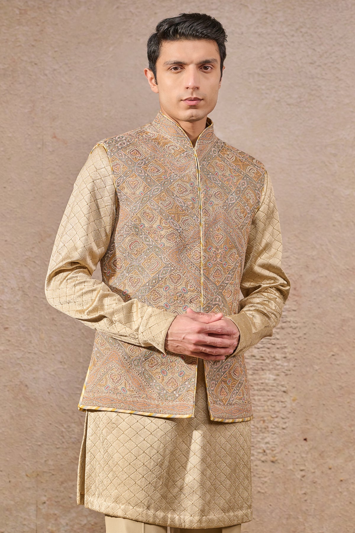 Languid Summer Multicolored Embroidered Wasitcoat