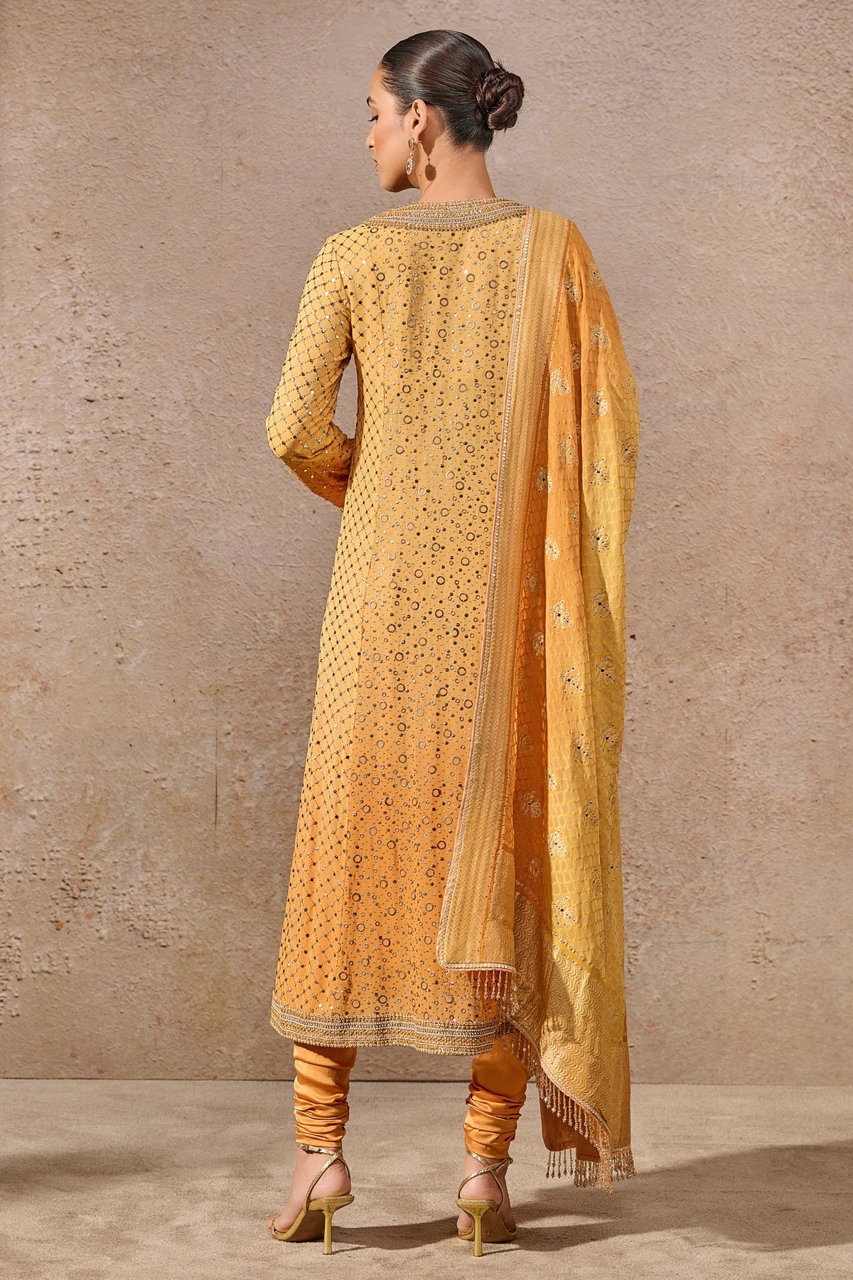 Ombre Mukaish Kalidar Suit Set