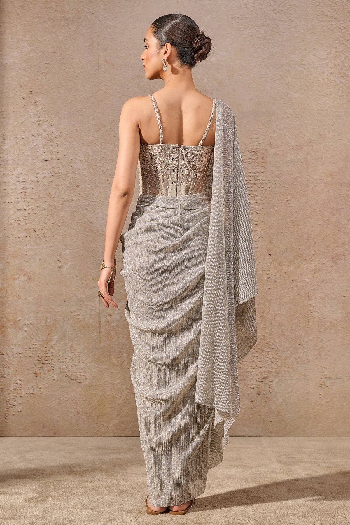 Metallic Crinkle Concept Saree