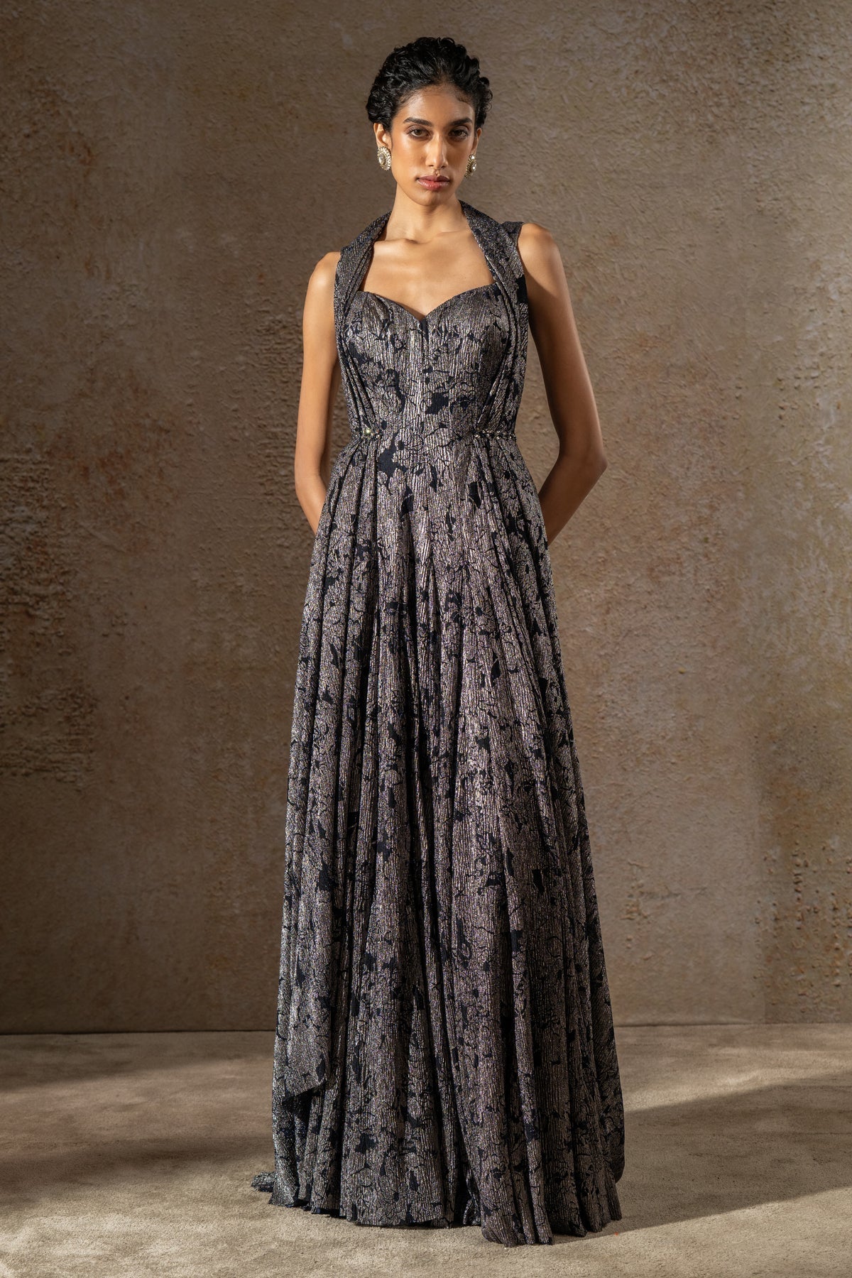 Golden Light Classic Crinkle Gown
