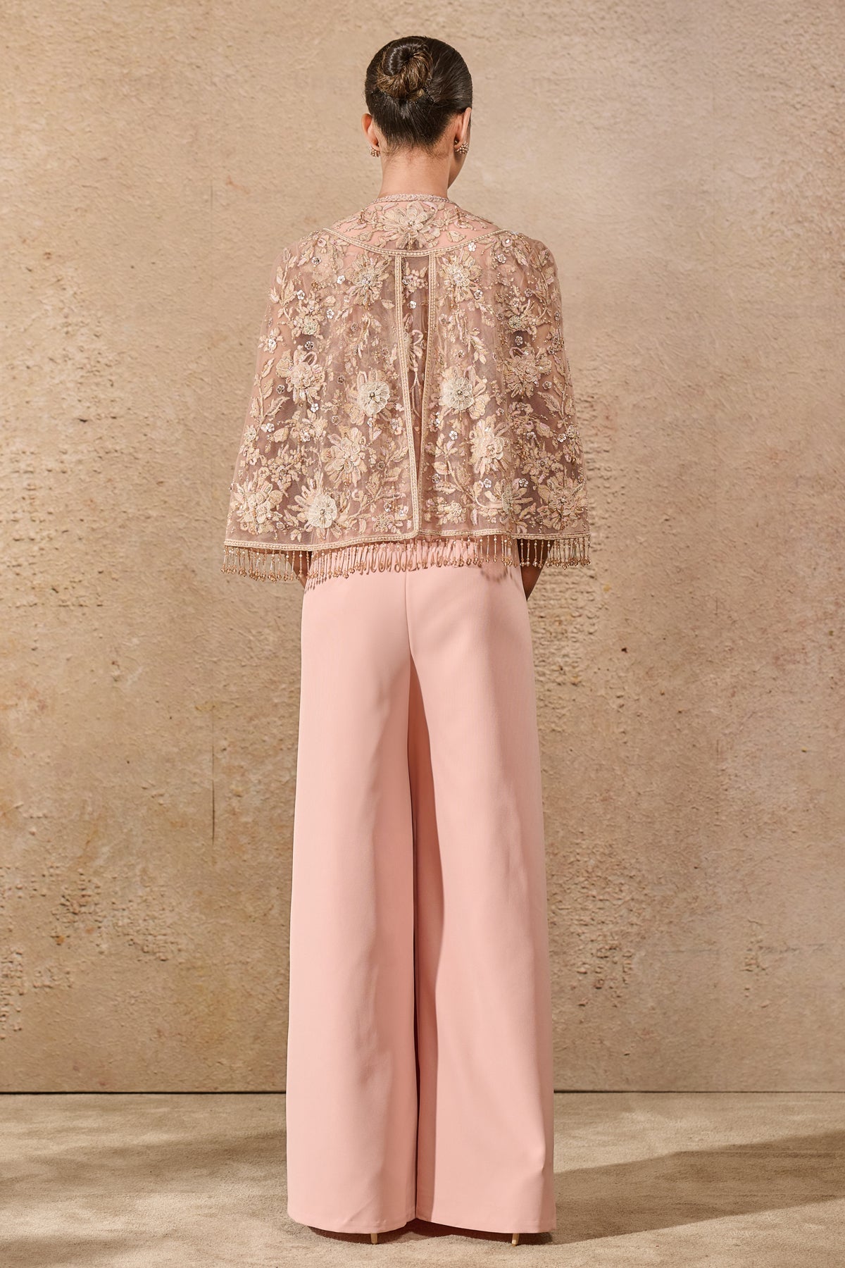 Languid Summer Hand Embroidered Floral Cape