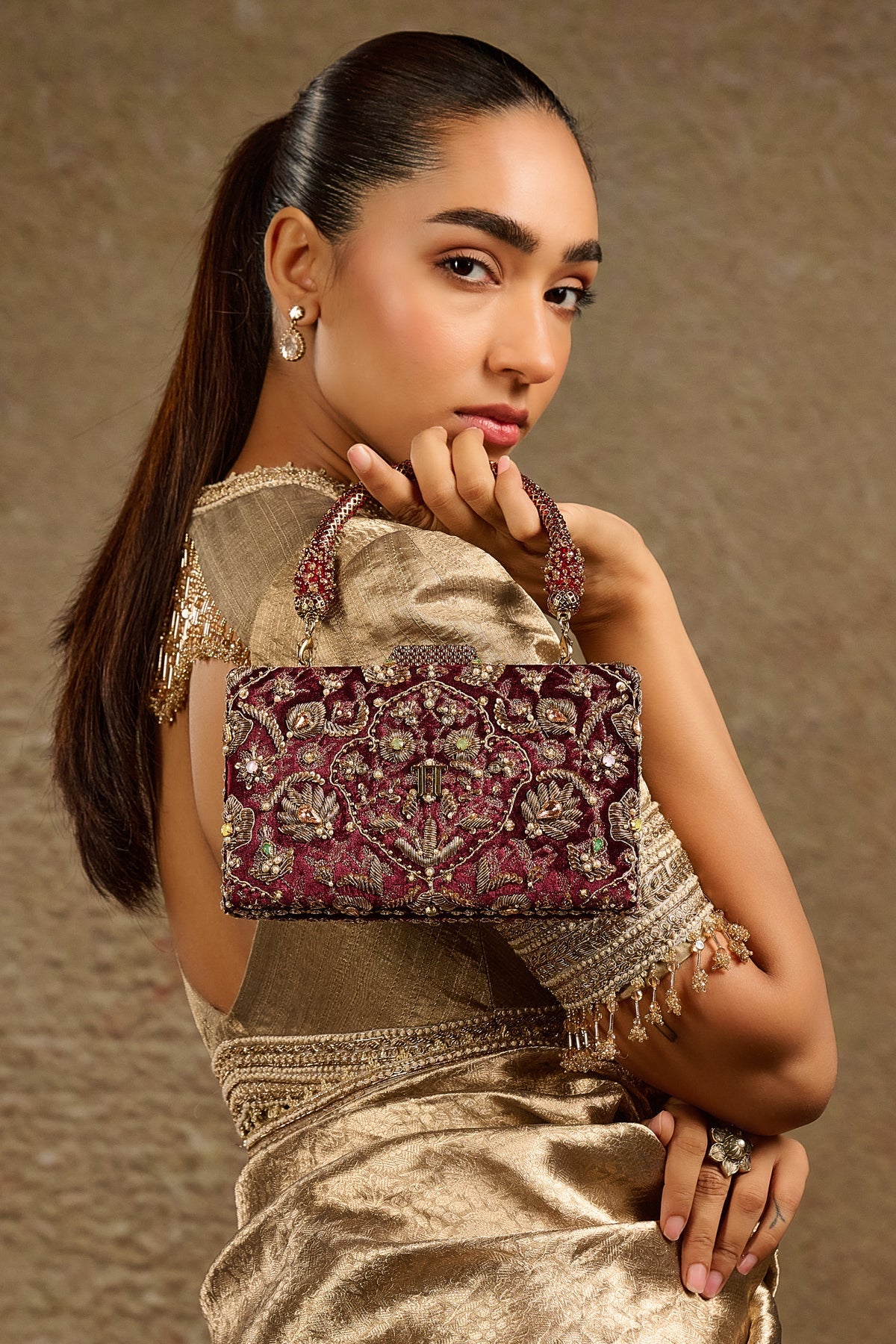 Embroidered Clutch