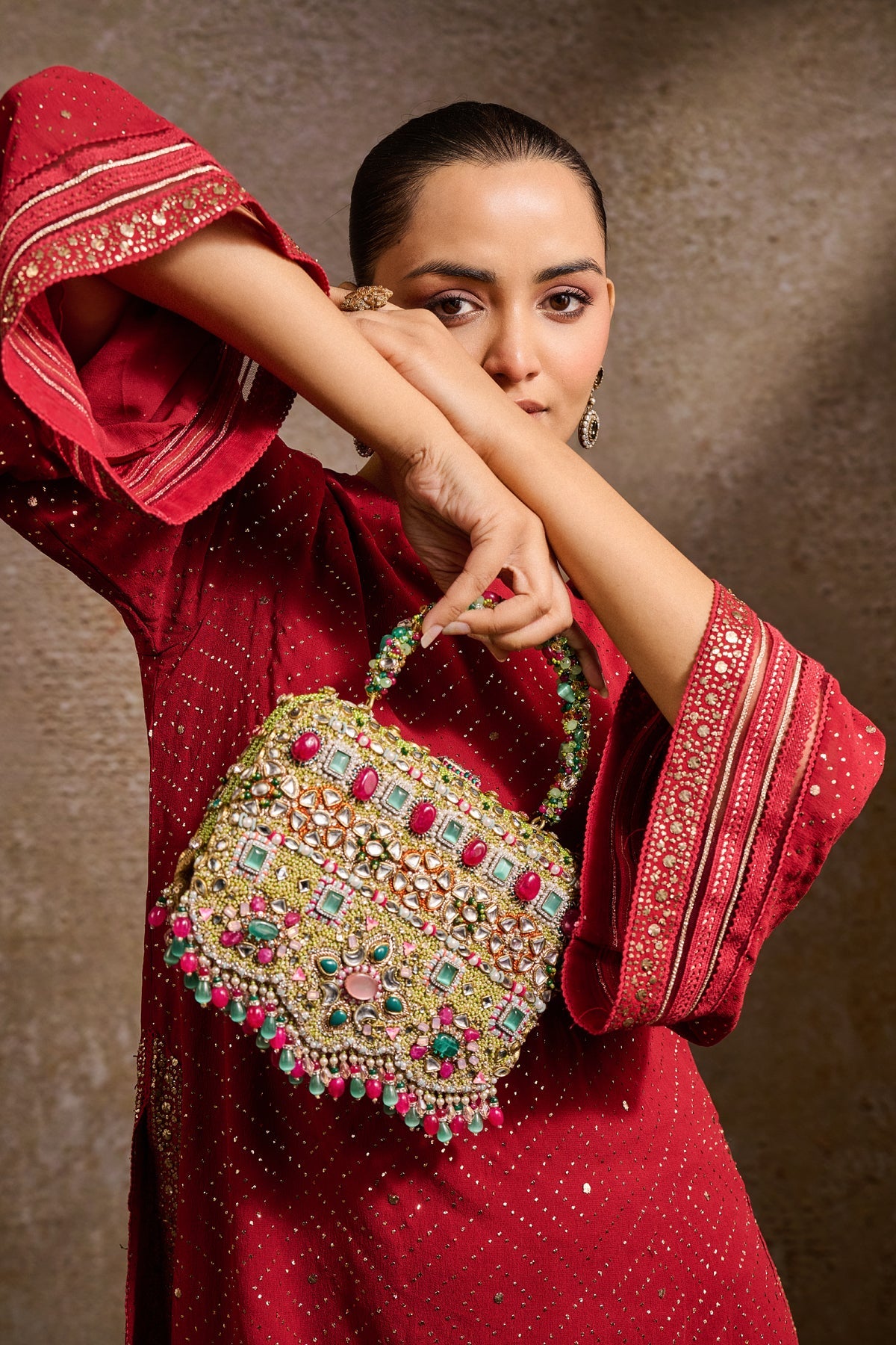 Embroidered Clutch