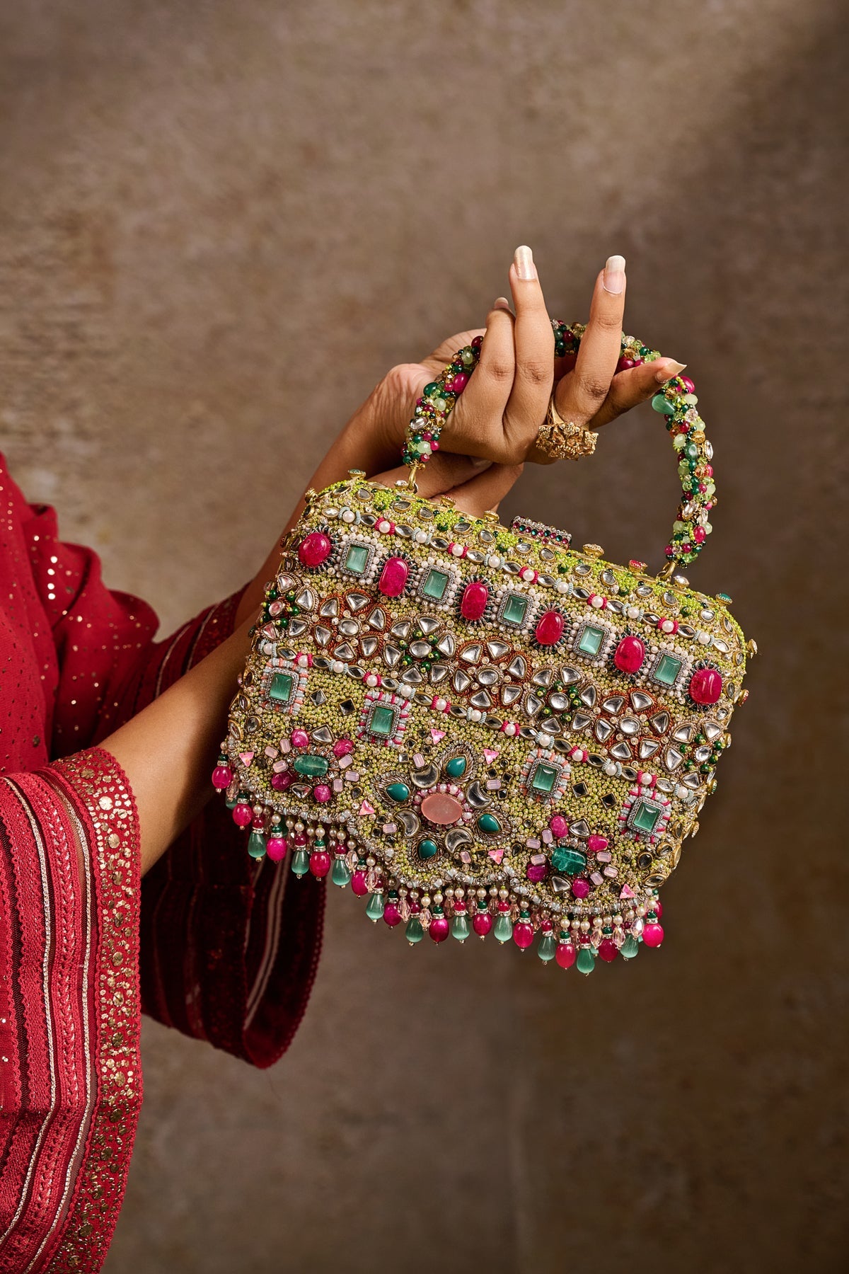 Embroidered Clutch