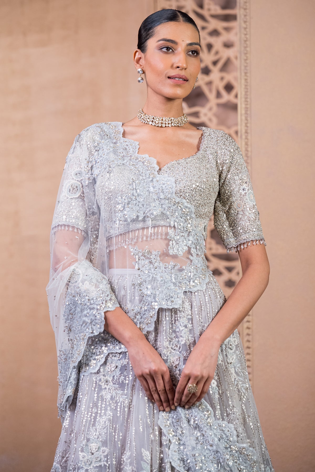 Lehenga, Corset, And Veil