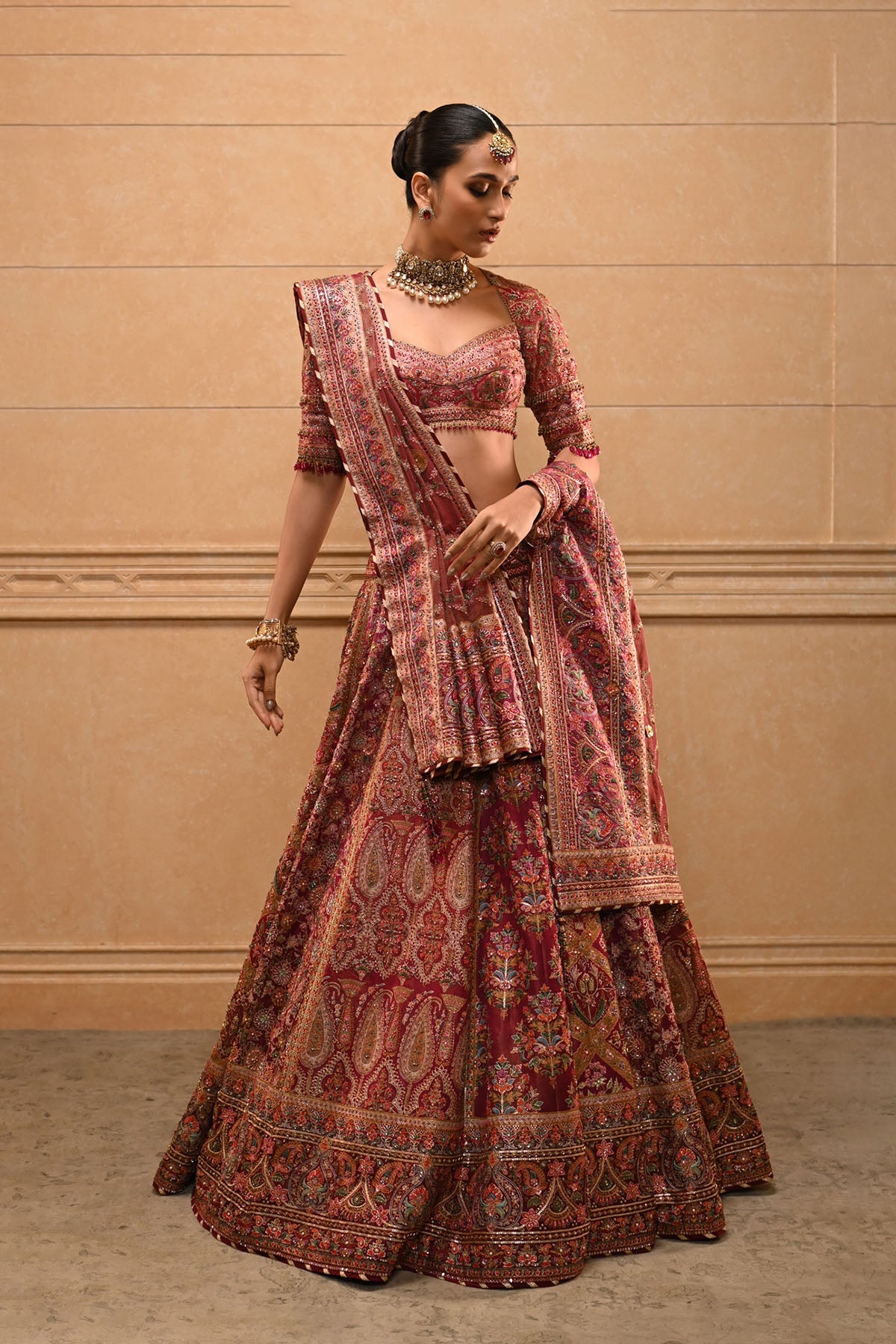 Kashida Embroidered Lehenga
