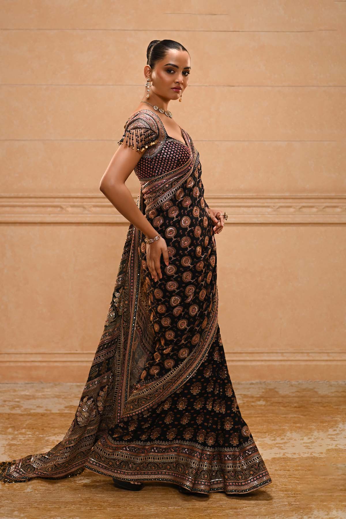 Kashida Embroidered Saree