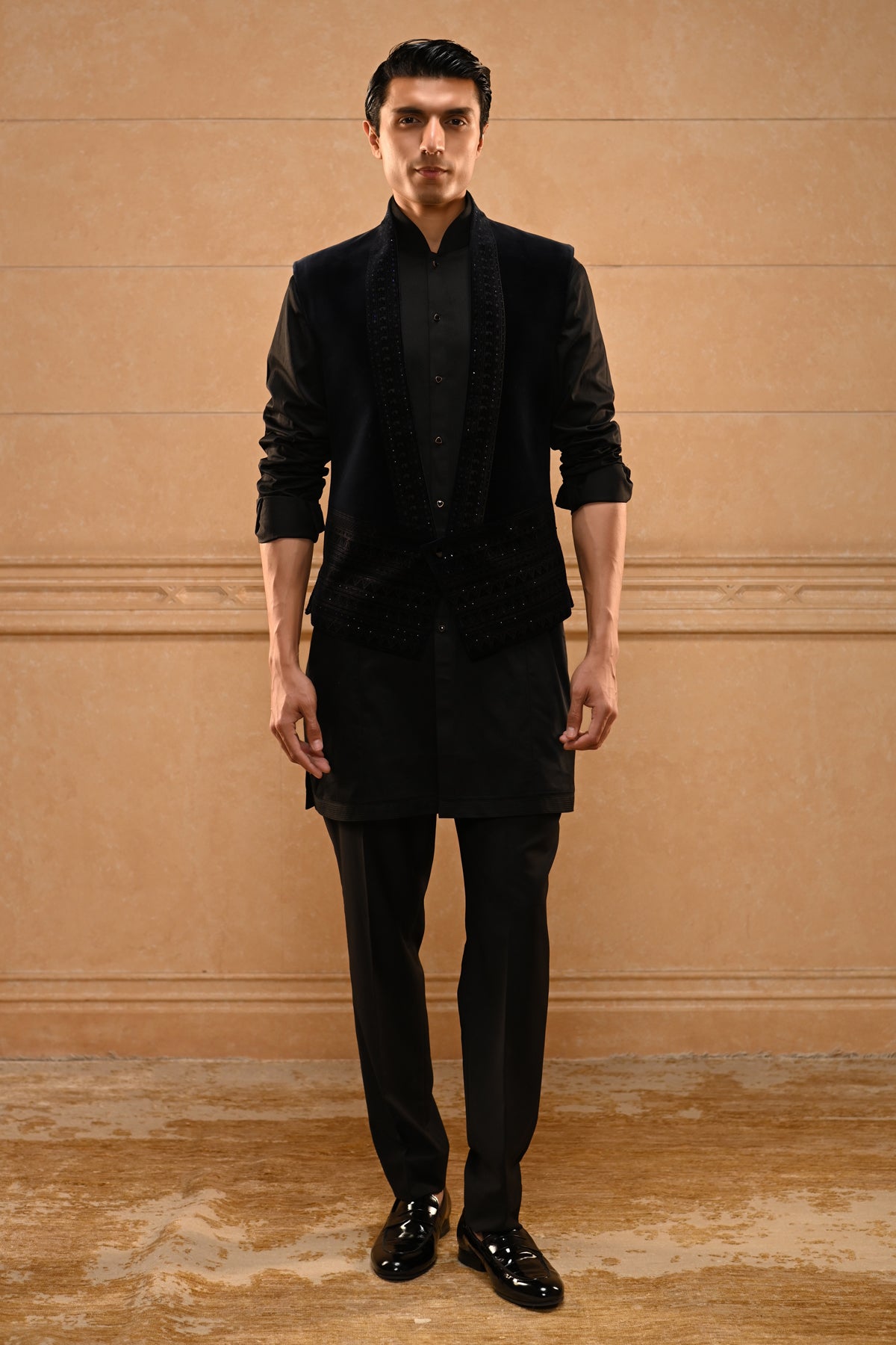 Contemporary Velvet Waist Coat Set