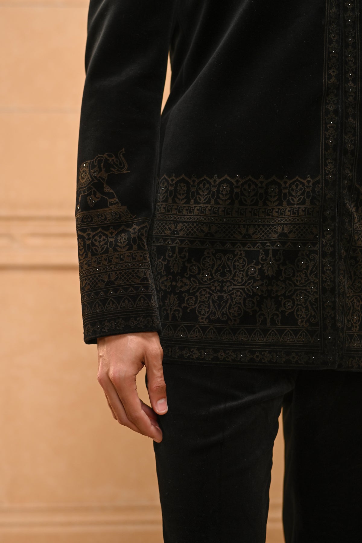 Classic Velvet Bandhgala Set