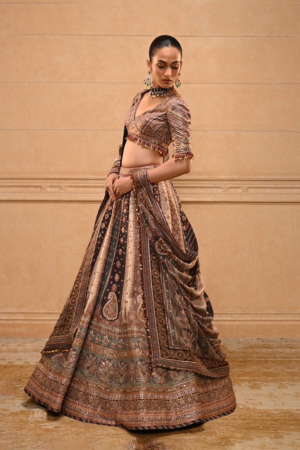 Kashida Embroidered Lehenga