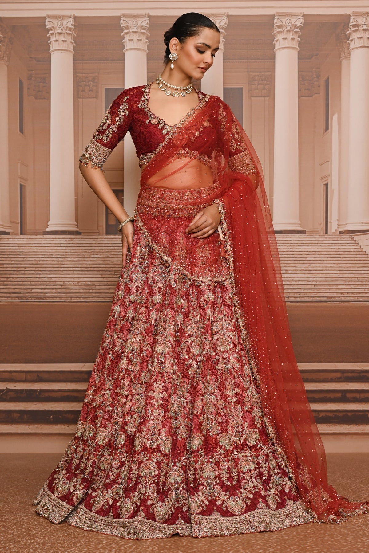 Ever Bloom Kashmiri Dori-Embroidered Lehenga