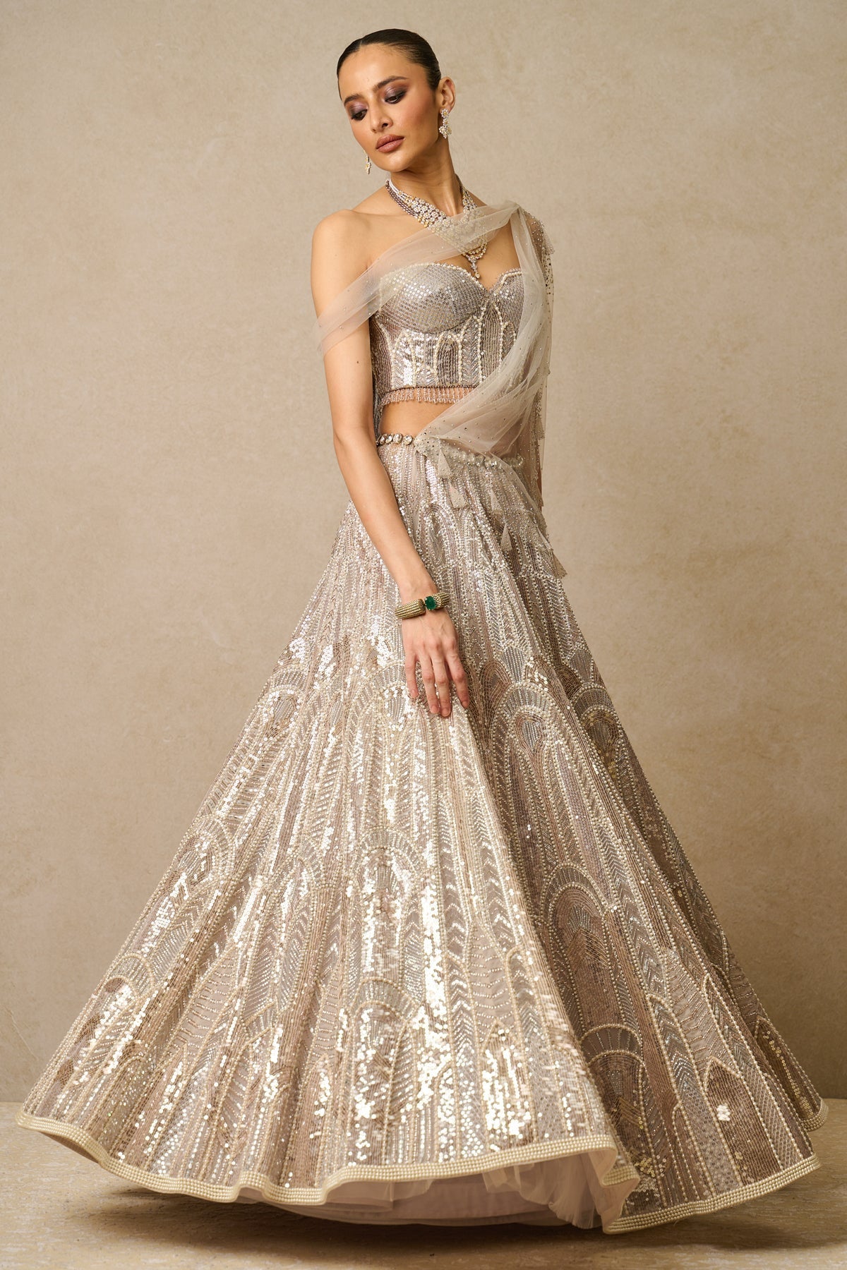 Lehenga, Blouse, Drape-only Lehenga