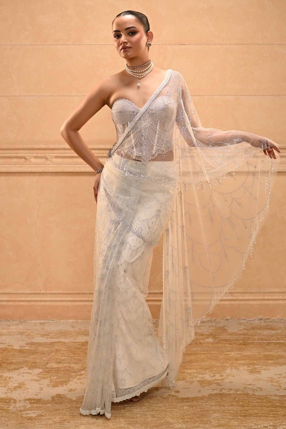 Draped Corset Skirt Set