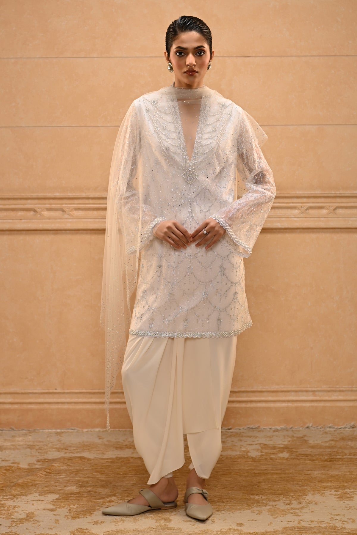 Crystal Embroidered Kurta Set