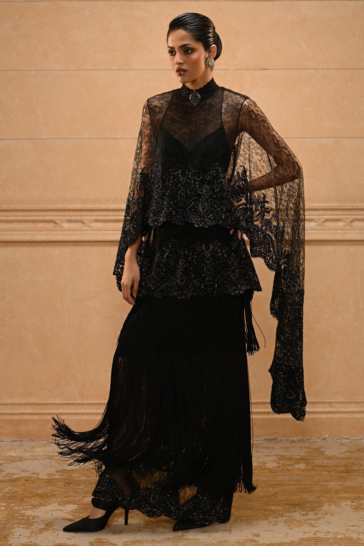 Noir Fringe Dress