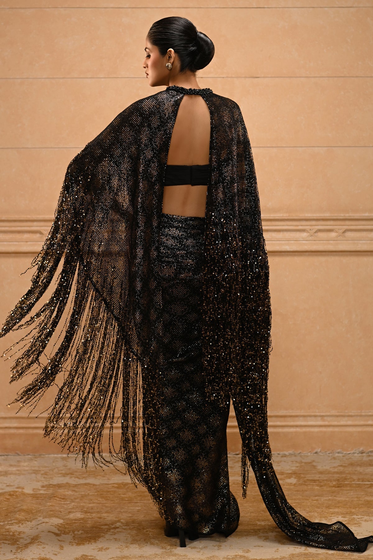 Crystal Fringe Cape Set