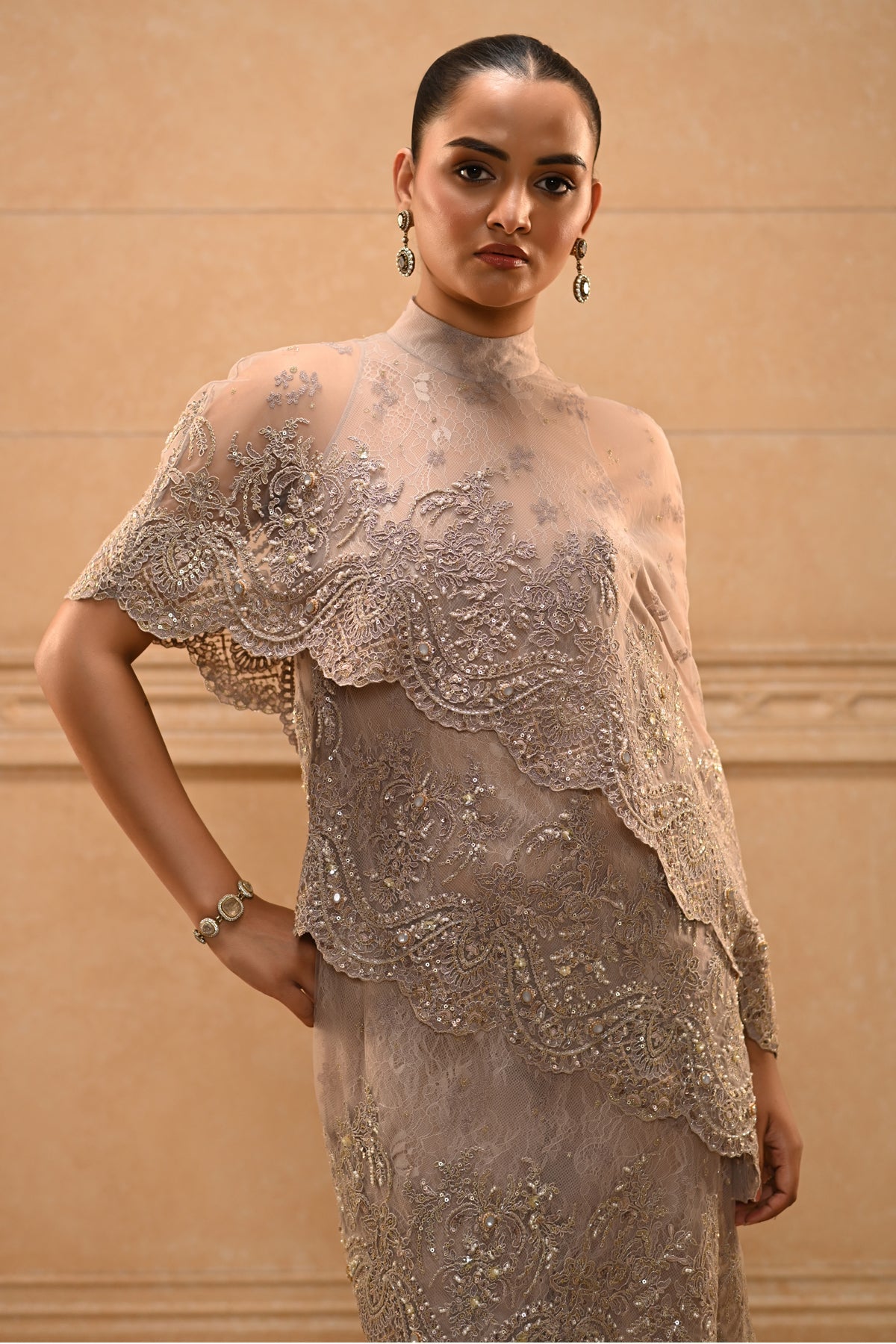 Embroidered Lace Dress