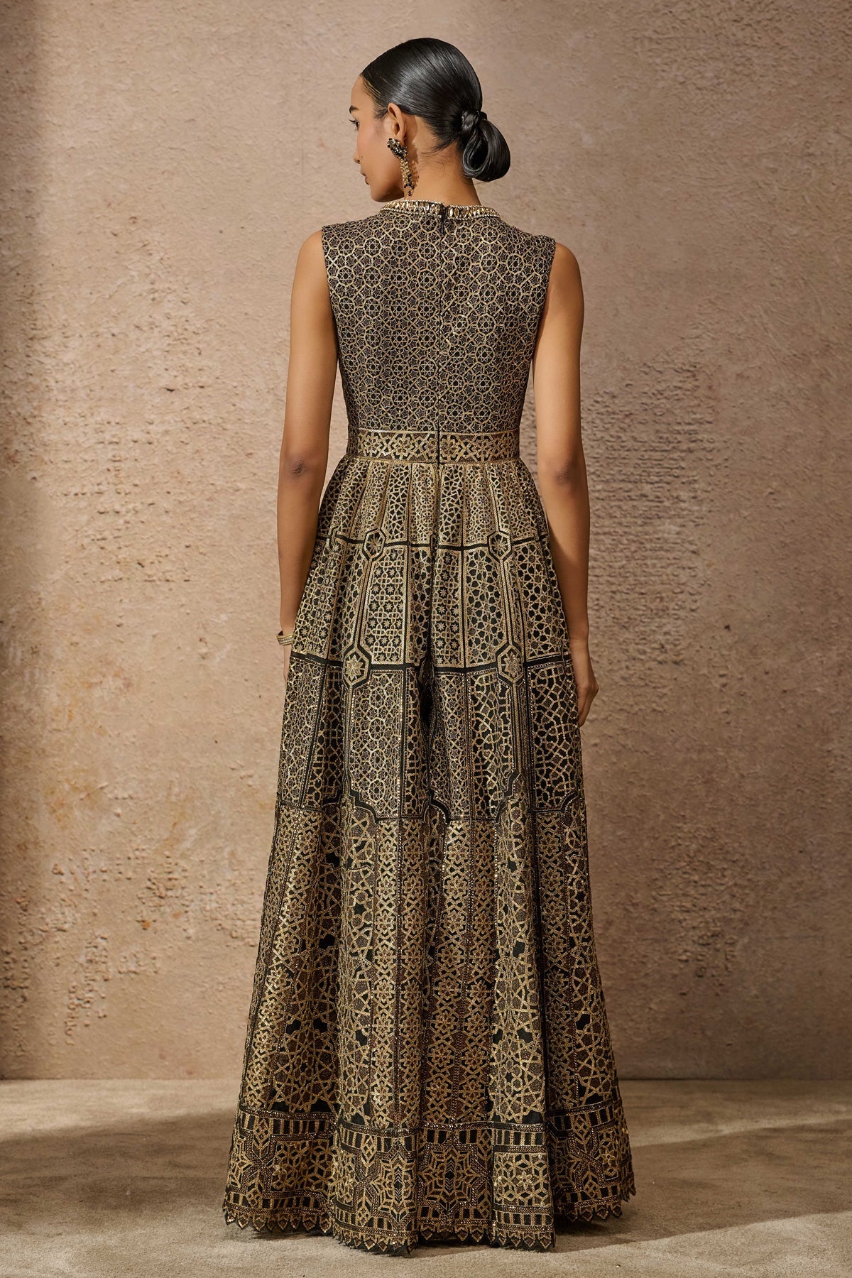 Otherworldly Sequin Architecture Motif Jumpsuit
