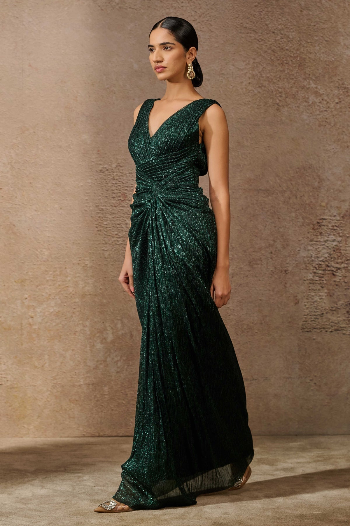 Otherworldly Classic Crinkle Drape Dress