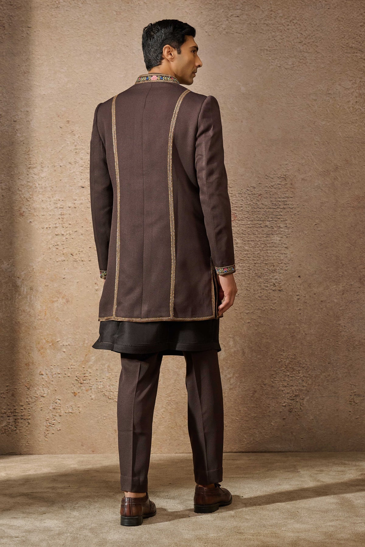 Otherworldly Indo Western Floral Sherwani Set - Only Sherwani