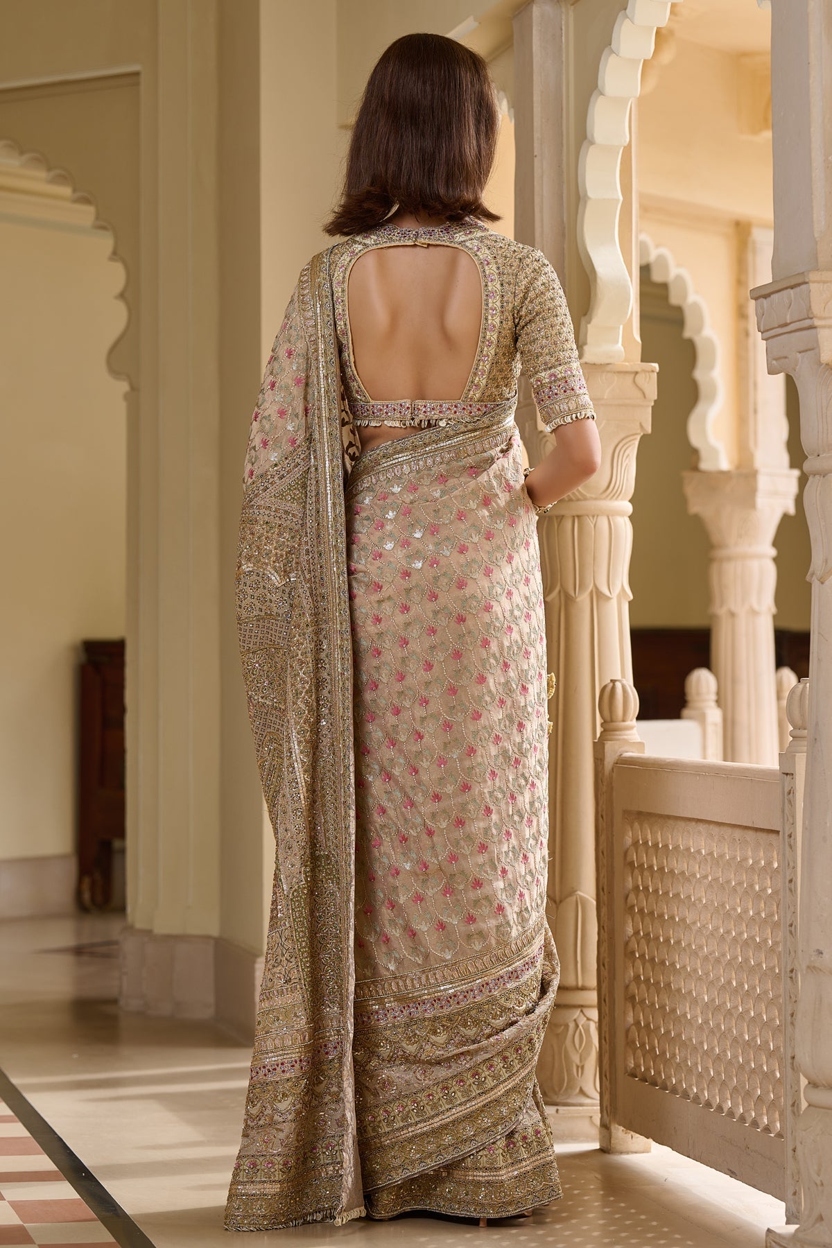 Byzantium Painted Saree