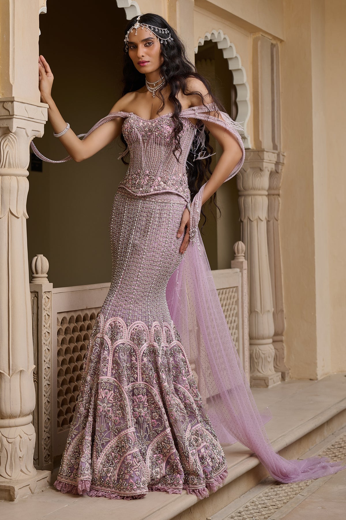 Crystal Fishtail Skirt Set