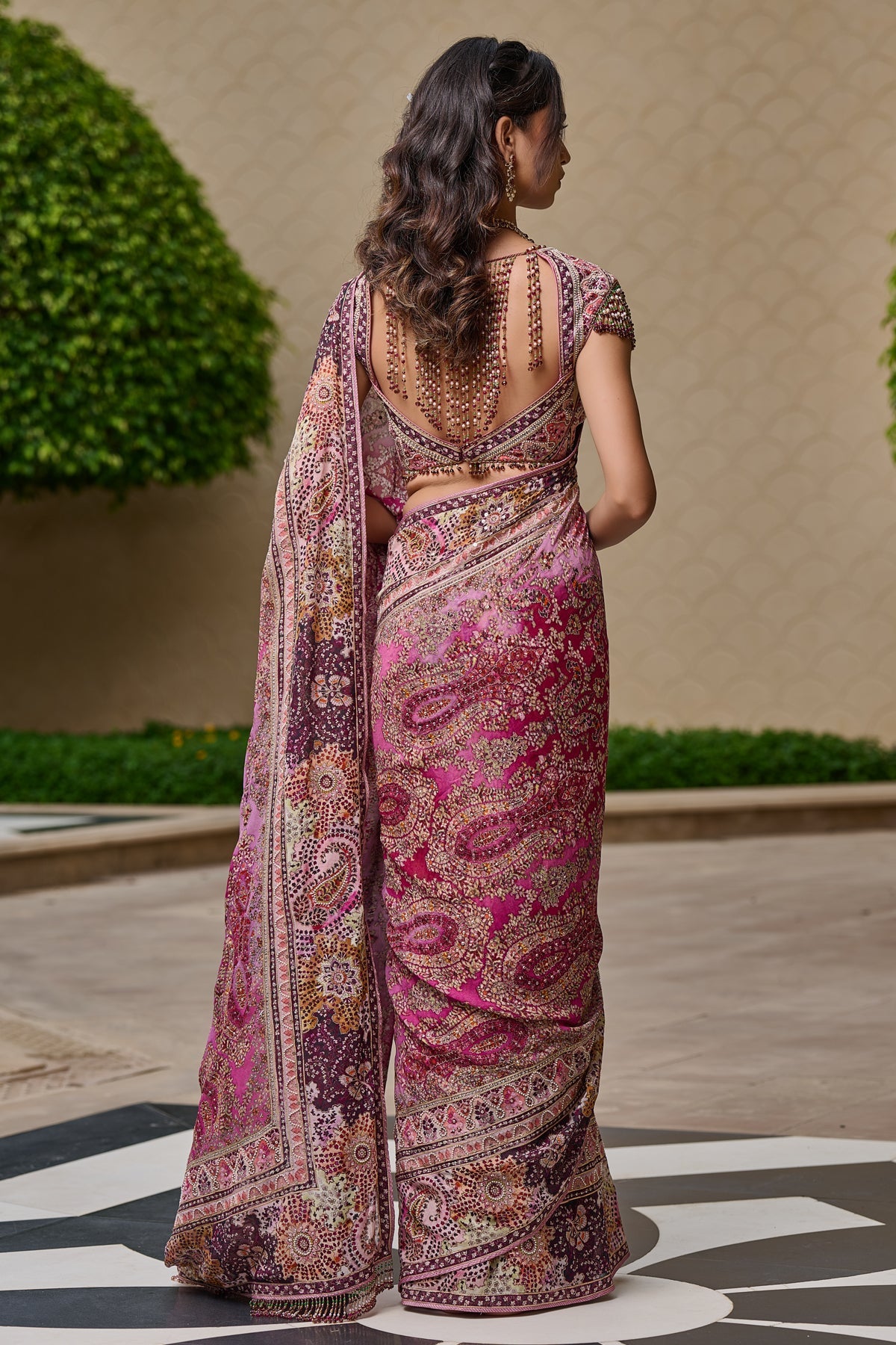 Kashida Embroidered Saree