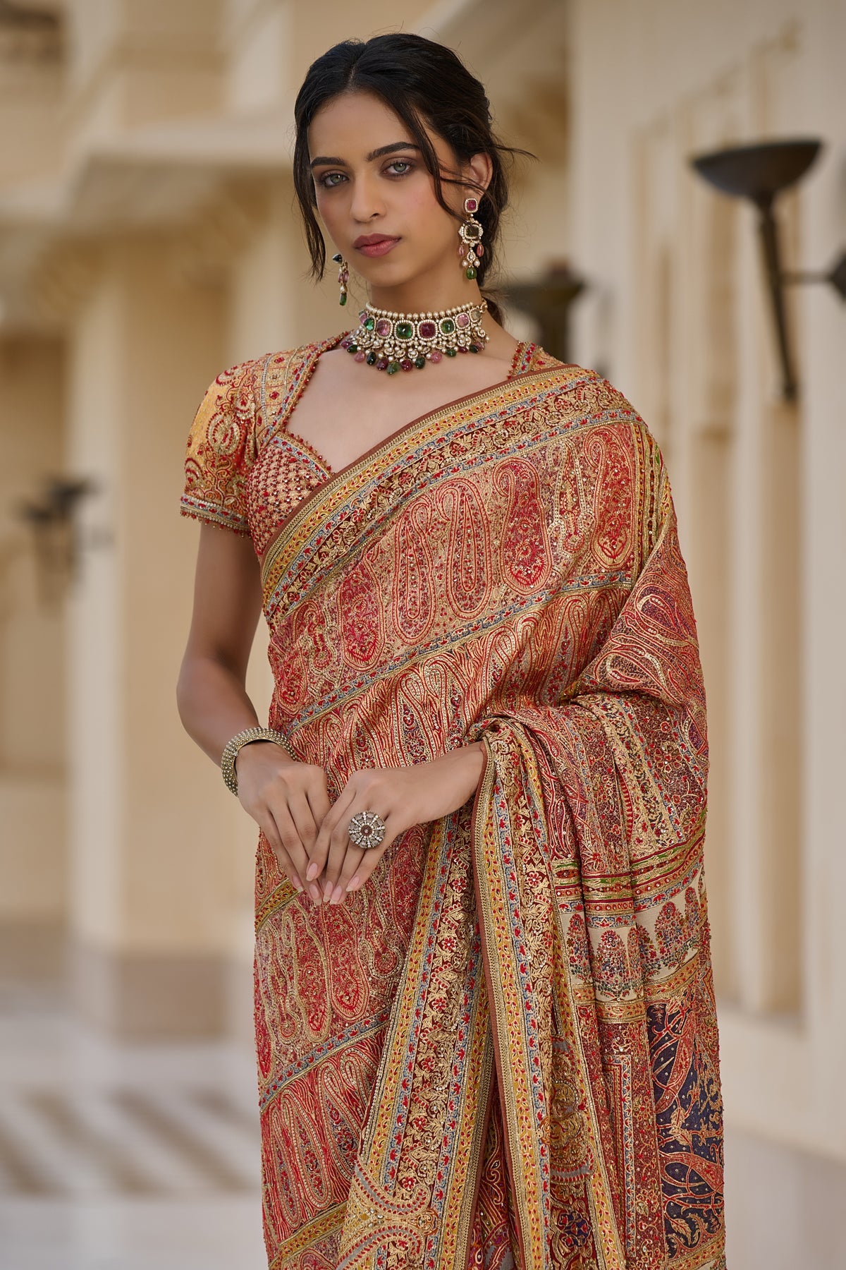 Signature Kashida Embroidered Saree